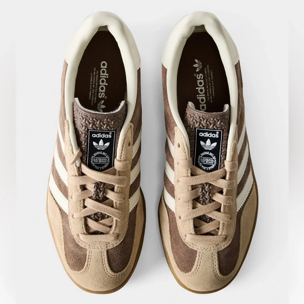 adidas Samba Brown Suede Sneakers with White Stripes - Picture 2 of 6